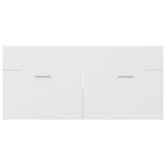 vidaXL Armoire d'évier Blanc 100x38 5x46 cm Bois d’ingénierie