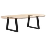 vidaXL Pieds de table basse en forme de V  2 pièces  noir  50 x (42-43 3) cm  acier