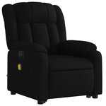 vidaXL Fauteuil inclinable de massage électrique Noir Tissu