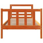 vidaXL Cadre de lit avec tête de lit cire marron 90x200 cm bois de pin