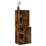 vidaXL Armoire d'apothicaire chêne fumé 40x41x144 5 cm bois ingénierie