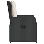 vidaXL Chaises inclinables de jardin lot de 2 noir résine tressée