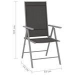 vidaXL Chaises de jardin pliables lot de 4 Textilène Noir