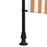vidaXL Store roulant d'extérieur orange et blanc 100x270cm tissu acier