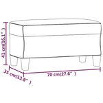 vidaXL Banc Noir 70x35x41 cm Tissu