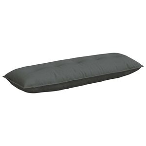 vidaXL Coussin de Dos Gris foncé 140 x 19 x 50 cm tissu