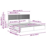 vidaXL Cadre de lit avec rangement et tête de lit 2 pièces