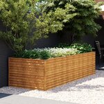 vidaXL Lit surélevé de jardin 290x100x69 cm acier corten
