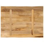 vidaXL Dessus de table bord vivant 70x60x3 8 cm bois de manguier brut