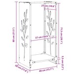 vidaXL Portant de bois chauffage noir 40x30x80 cm