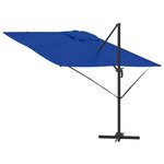vidaXL Parasol Roma Bleu 286 x 285 x 265 cm Polyester  Aluminium