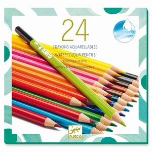 Djeco DJ09754 - Couleurs 24 crayons aquarellables