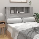 vidaXL Armoire de tête de lit sonoma gris 120x18 5x102 5 cm