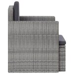 vidaXL Chaise de jardin avec coussins Résine tressée Gris