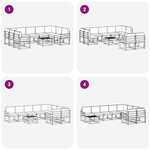 vidaXL Ensemble de canapés d'extérieur 10 pc Blanc et anthracite