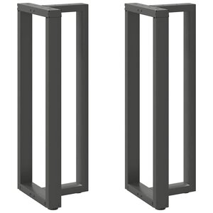 vidaXL Pieds de table de bar en forme de T  2 pièces  anthracite  40 x 35 x (110-111) cm  acier