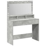 vidaXL Coiffeuse Gris béton 100 x 41 x 135 cm Bois d'ingénierie