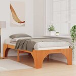 vidaXL Cadre de lit surélevé Marron 80 x 200 cm Bois massif en pin