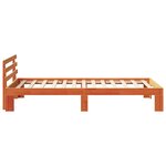 vidaXL Cadre de lit en bois de pin Marron ciré Bois massif Simple