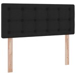 vidaXL Lit avec rangement et matelas avec matelas Noir 120 x 200 cm