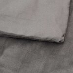 vidaXL Couverture lestée avec housse Gris 200x225 cm 9 kg Tissu