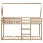 vidaXL Lit superposé sans matelas 75x190 cm bois de pin massif
