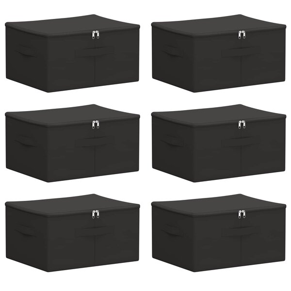 vidaXL Boîte de rangement 6 Pièces Anthracite 43 x 34 x 23 cm