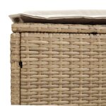 vidaXL 2 pc Pouf de Jardin Rotin PE Beige et crème