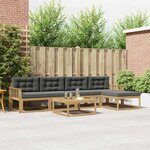 vidaXL Ensemble de canapés d'extérieur 6 Pièces Blanc et anthracite