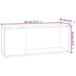 vidaXL Meuble TV Chêne sonoma 80x24x32 cm Bois d'ingénierie