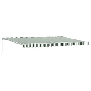 vidaXL Auvent Rétractable 500 × 300 cm Vert et blanc