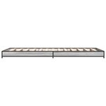 vidaXL Cadre de lit sonoma gris 90x200 cm bois d'ingénierie et métal