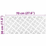 vidaXL Plaques à damier 2 Pièces Argent 70 x 30 cm Aluminium