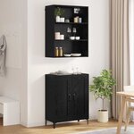 vidaXL Haut Armoire 2 Pièces Chêne noir Bois d'ingénierie