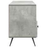 vidaXL Meuble TV Gris béton 102 x 34 5 x 50 cm Bois d'ingénierie