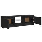 vidaXL Meuble TV avec lumières LED Noir 120x30x36 cm