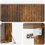 vidaXL Meuble TV mural 98 x 31 x 30 cm Chêne fumé Bois d'ingénierie