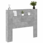 vidaXL Tête de lit Gris béton 120 x 16 5 x 103 5 cm Bois d'ingénierie