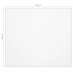vidaXL Protecteur de table mat 80x80 cm 2 mm PVC