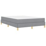 vidaXL Lit à ressorts avec matelas Gris clair 140 x 190 cm tissu