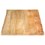 vidaXL Dessus de table 120x60x2 5 cm bord vivant bois massif manguier