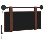 vidaXL Tête de lit suspendue Brun Brillant PU antique