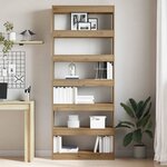 vidaXL Bibliothèque chêne artisanal 80 x 30 x 198 cm Bois d'ingénierie