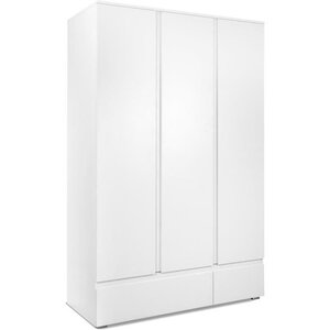 Armoire IMAGE 60B - blanc mat - 3 portes + 2 tiroirs - 121 6 x 191 x 55 cm