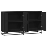 vidaXL Buffet noir 134x35x76 cm bois d’ingénierie