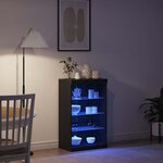 vidaXL Buffet Chêne noir 60 5 x 37 x 100 cm Bois d'ingénierie