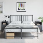 vidaXL Tables de chevet 2 Pièces anthracite 34 5x39x62 cm acier