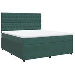 vidaXL Sommier à lattes de lit et matelas Vert foncé 200x200cm Velours