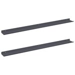 vidaXL Étagère flottante 2 Pièces Anthracite 100 x 9 x 2 5 cm Acier