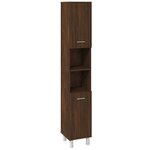 vidaXL Ensemble d'armoires de salle de bain 3 Pièces chêne marron